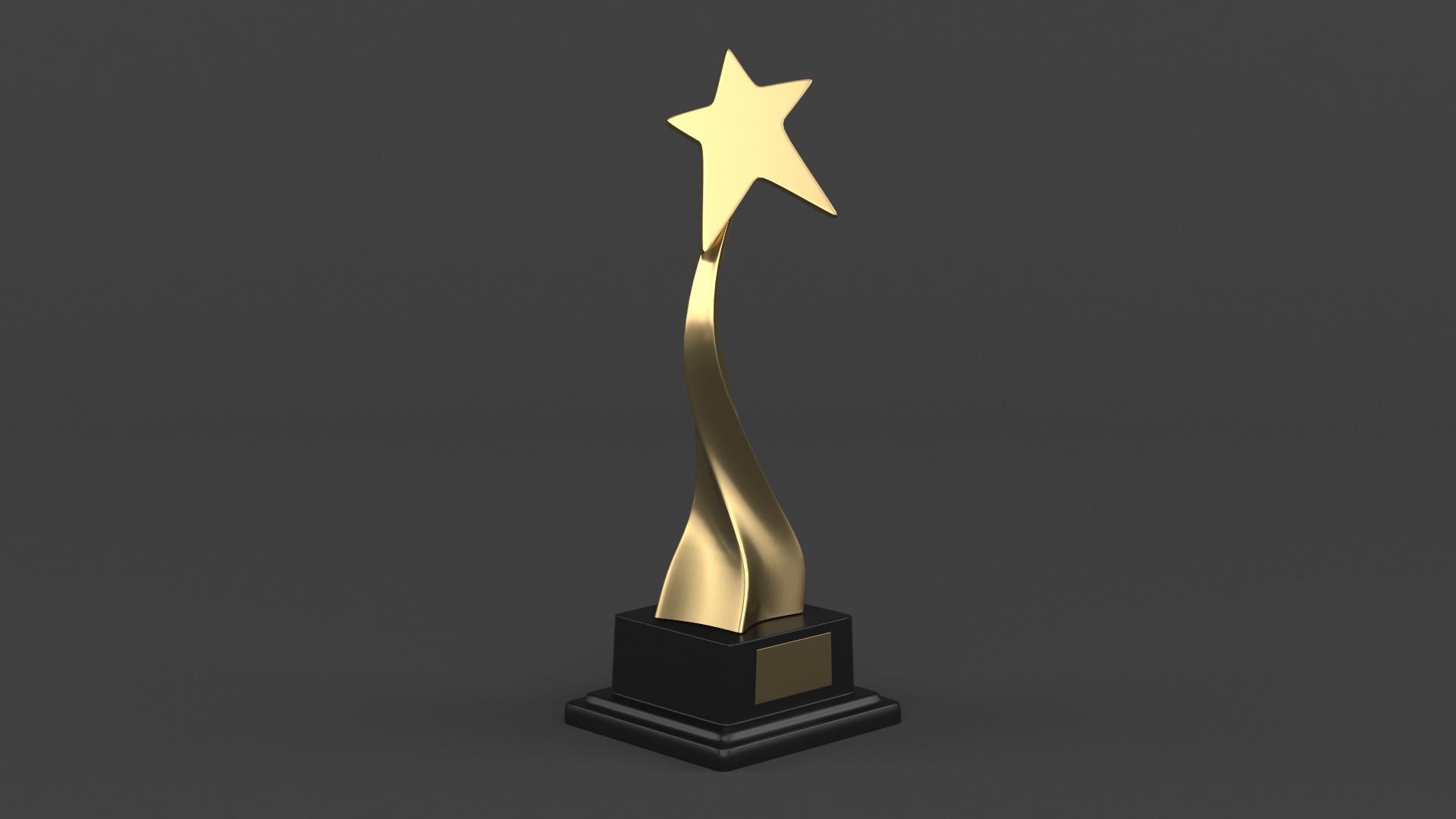 Gold Trophy Cup 3D model_4