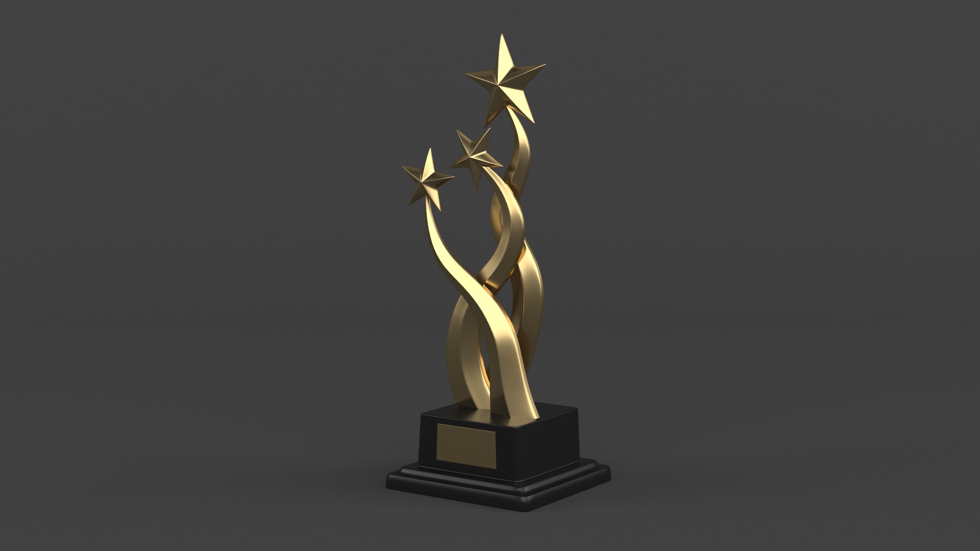 Gold Trophy Cup 3D model_6