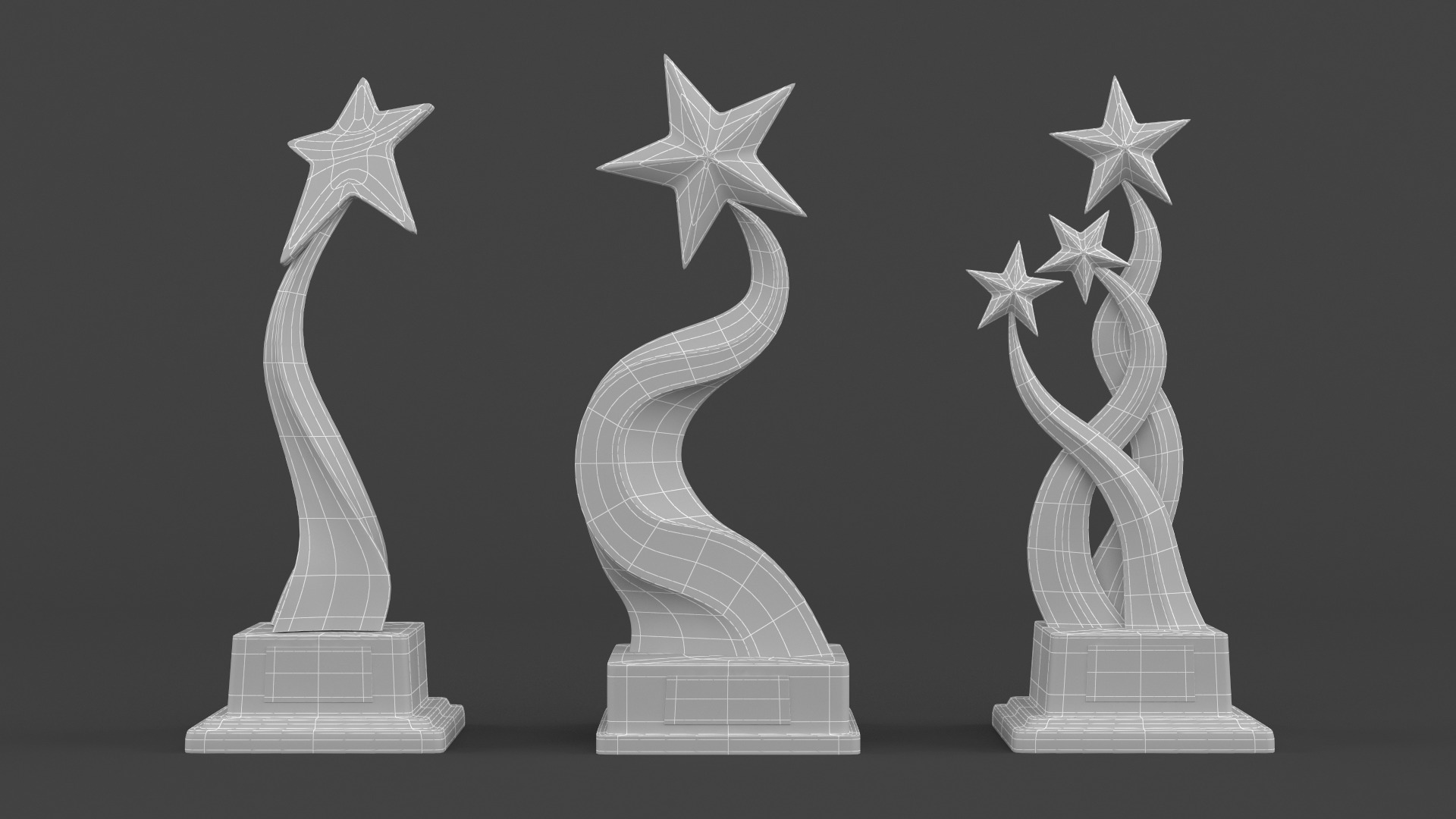 Gold Trophy Cup 3D model_7