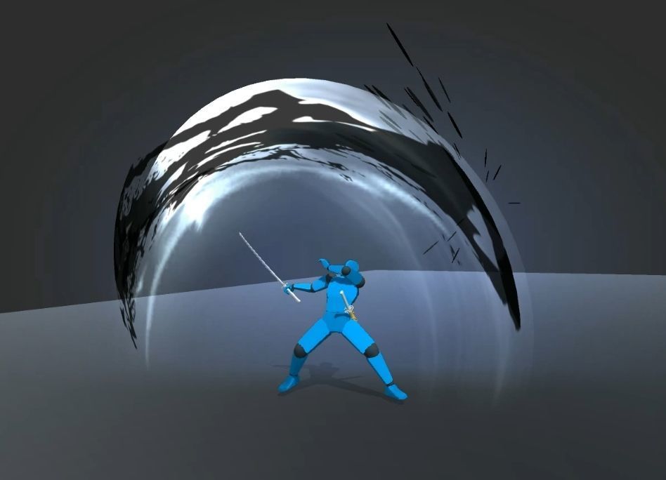 Unity Game VFX - Ink Sword Slash 3D model_2