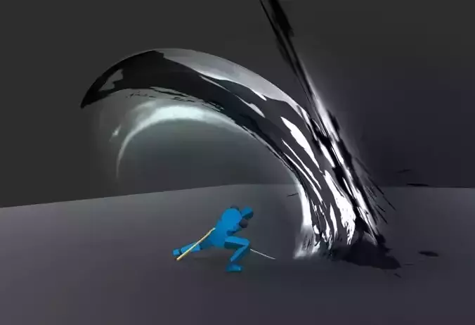 Unity Game VFX - Ink Sword Slash 3D model