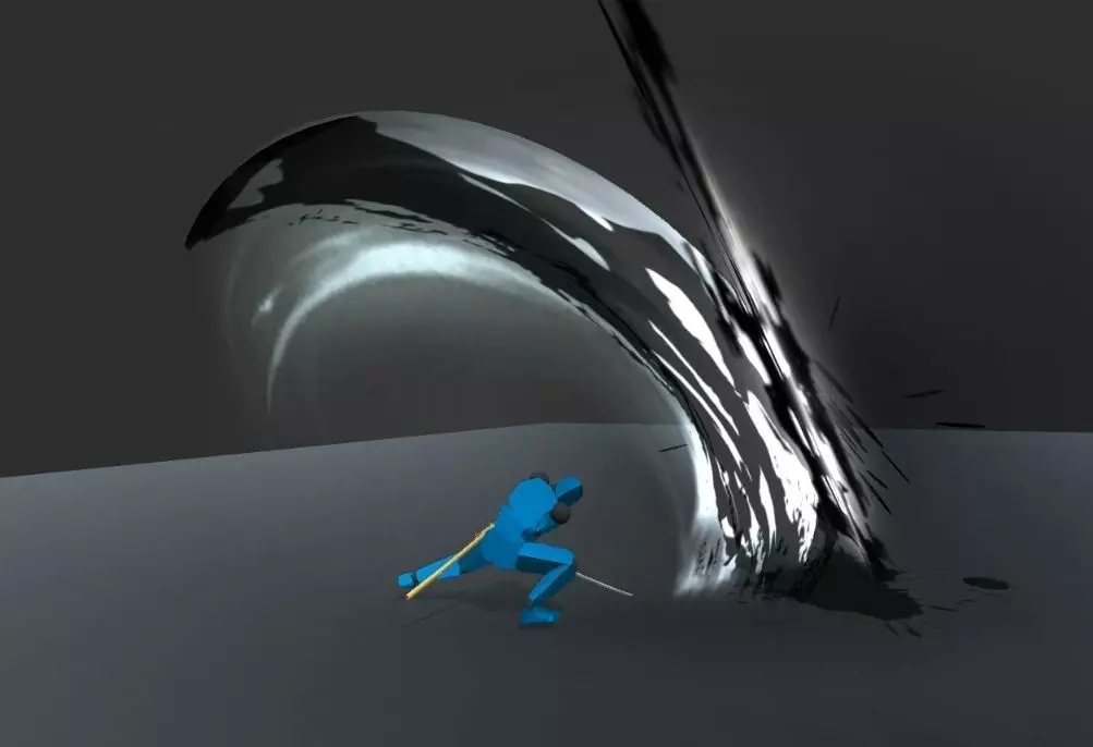 Unity Game VFX - Ink Sword Slash 3D model_0