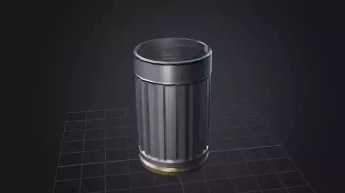 Trash Bin 3D Game Ready Model