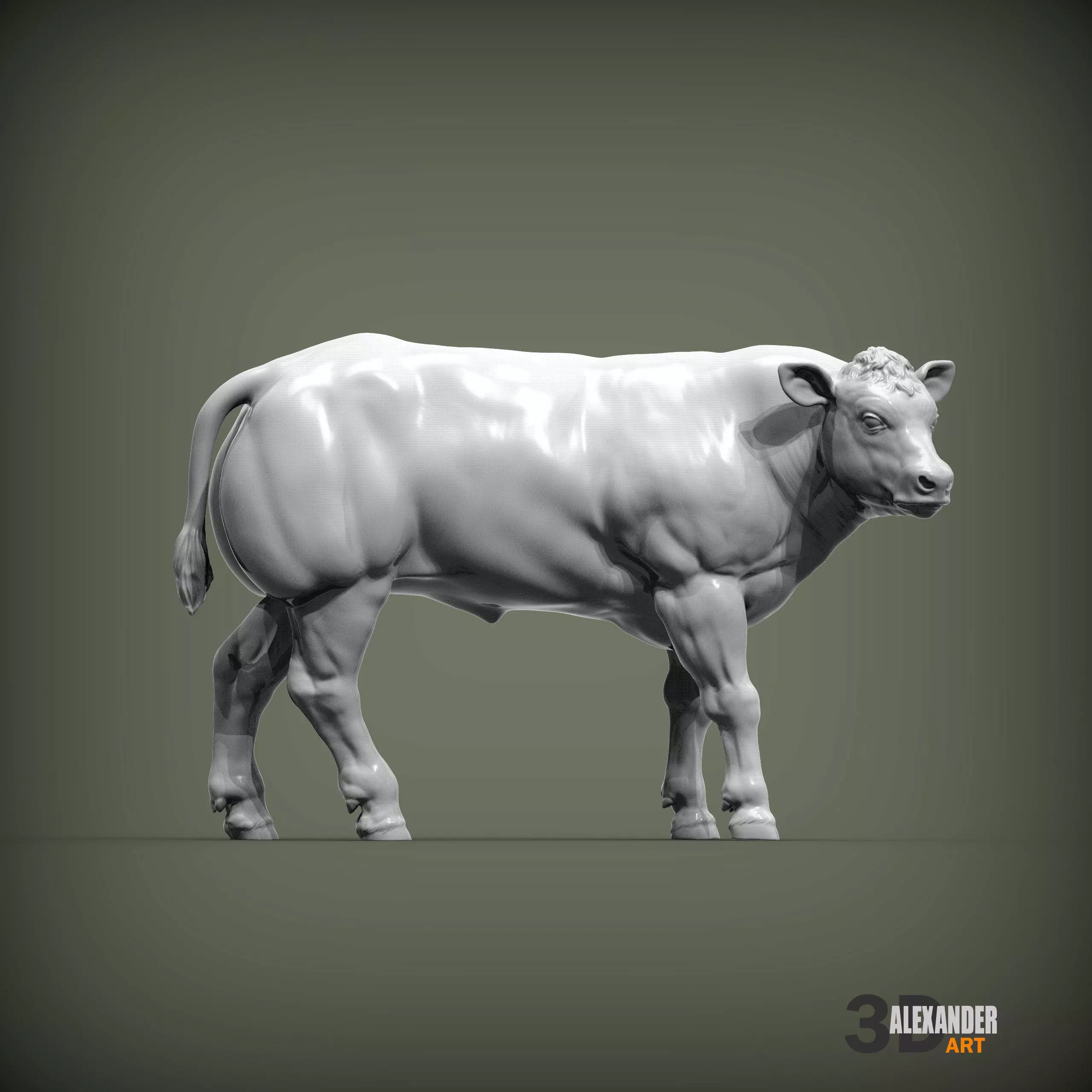 Calf Belgian Blue 3D print model
