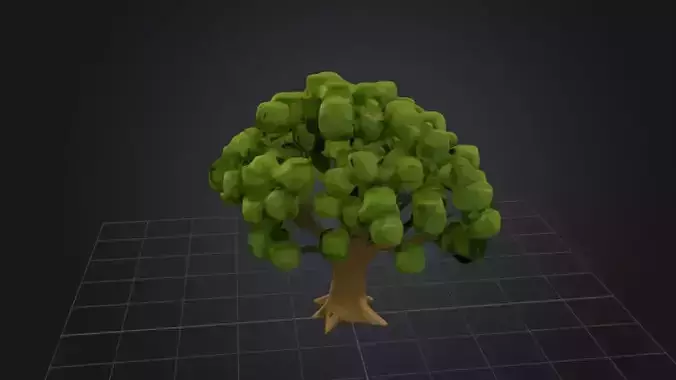 Oak Stylized Tree  3D Game Ready Model