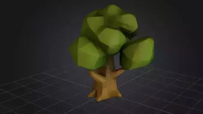 Oak Stylized Tree  3D Game Ready Model