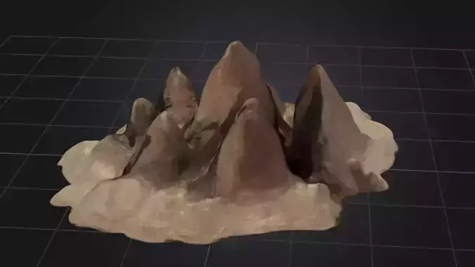 Jagged Rock  3D Game Ready Model 3D model