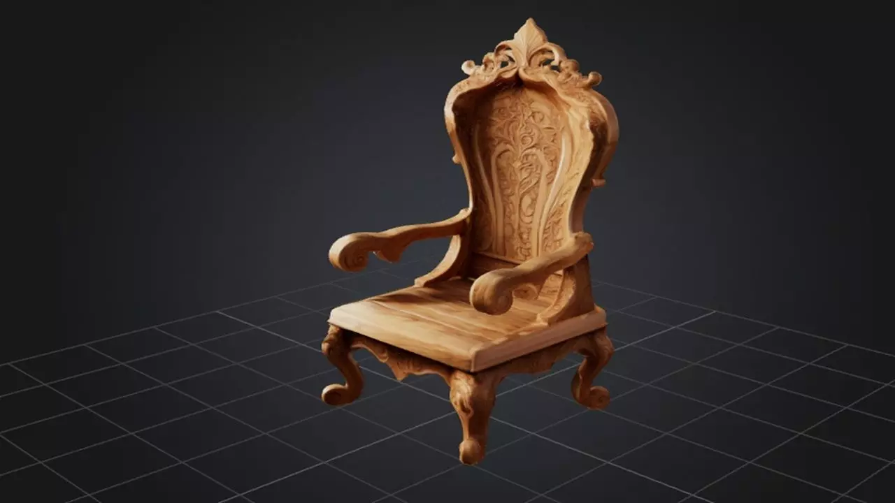 Fantasy King Chair 3D model_0