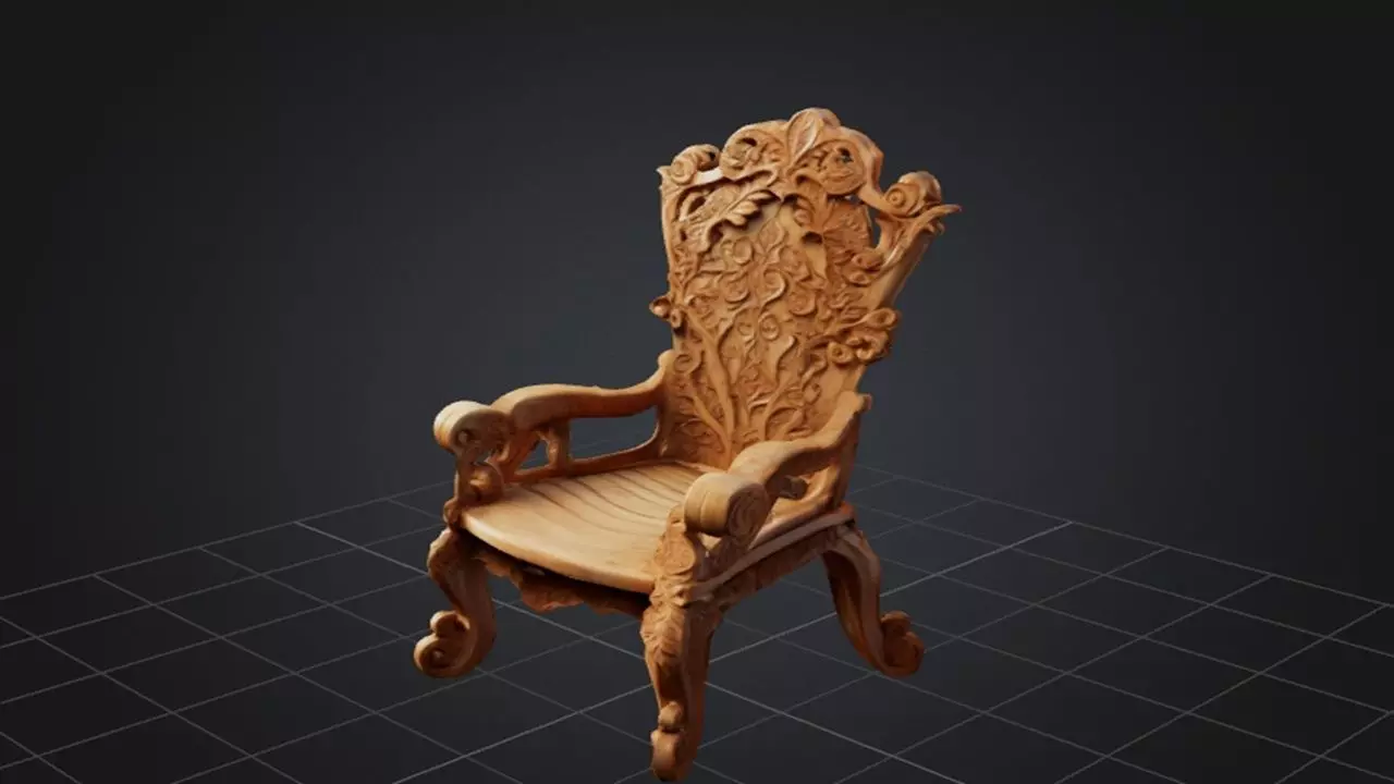 Fantasy King Chair 3D model_0