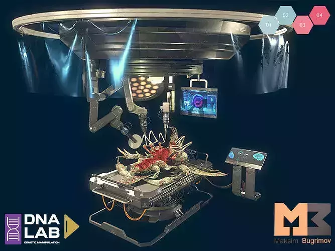 Sci-Fi Experimental Low-poly 3D model