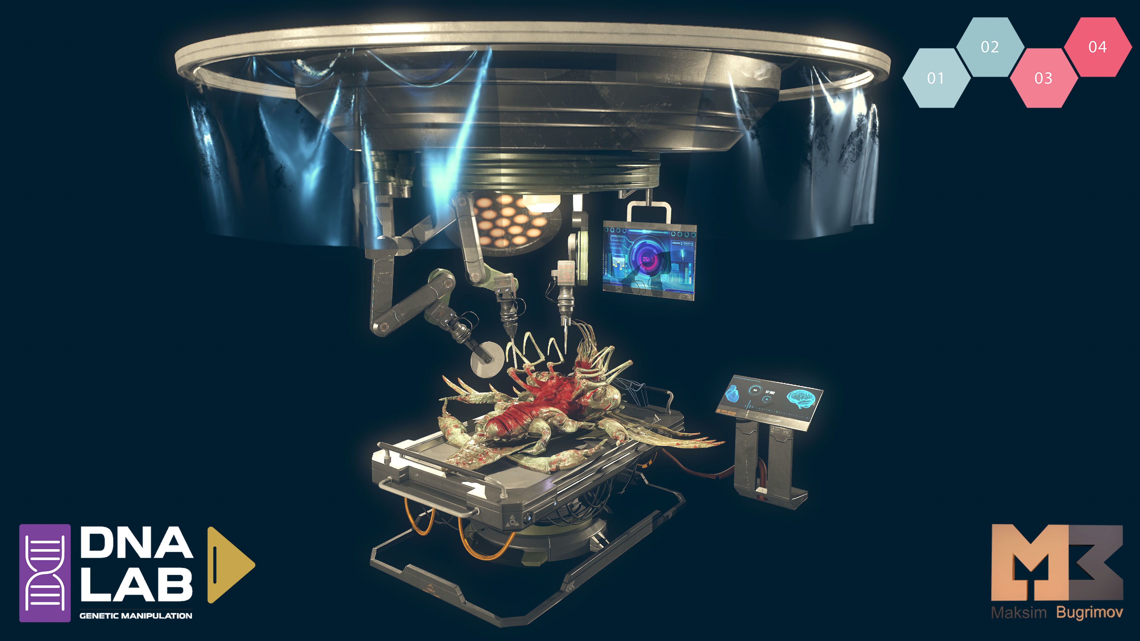 Sci-Fi Experimental Low-poly 3D model_8