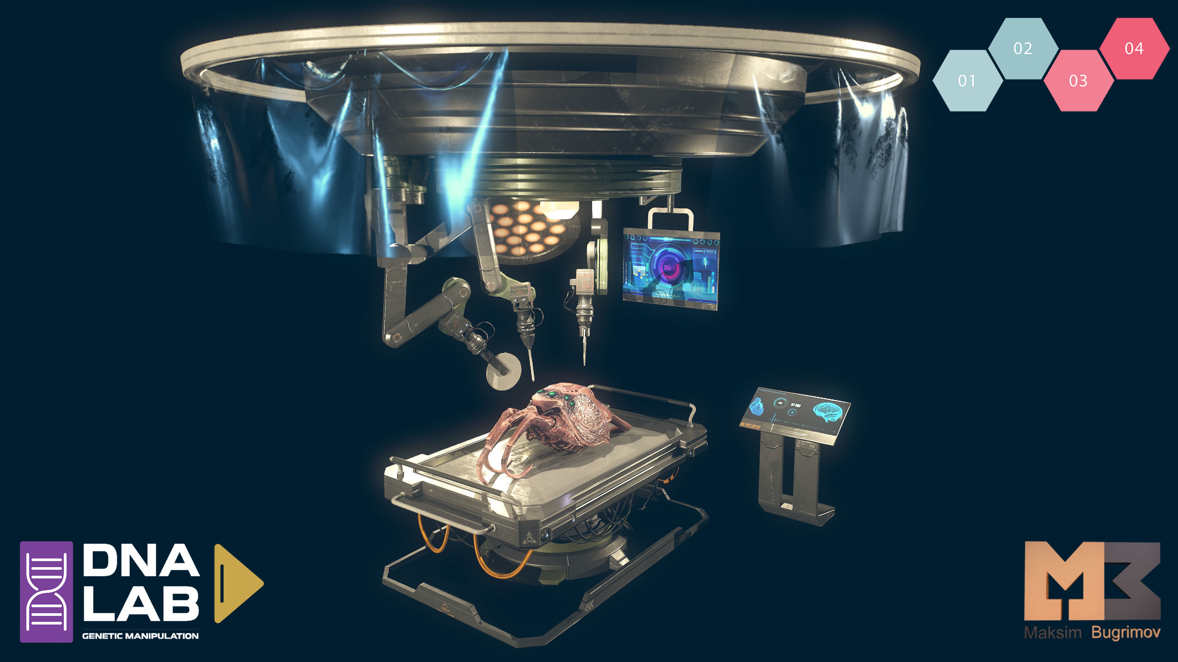 Sci-Fi Experimental Low-poly 3D model_9