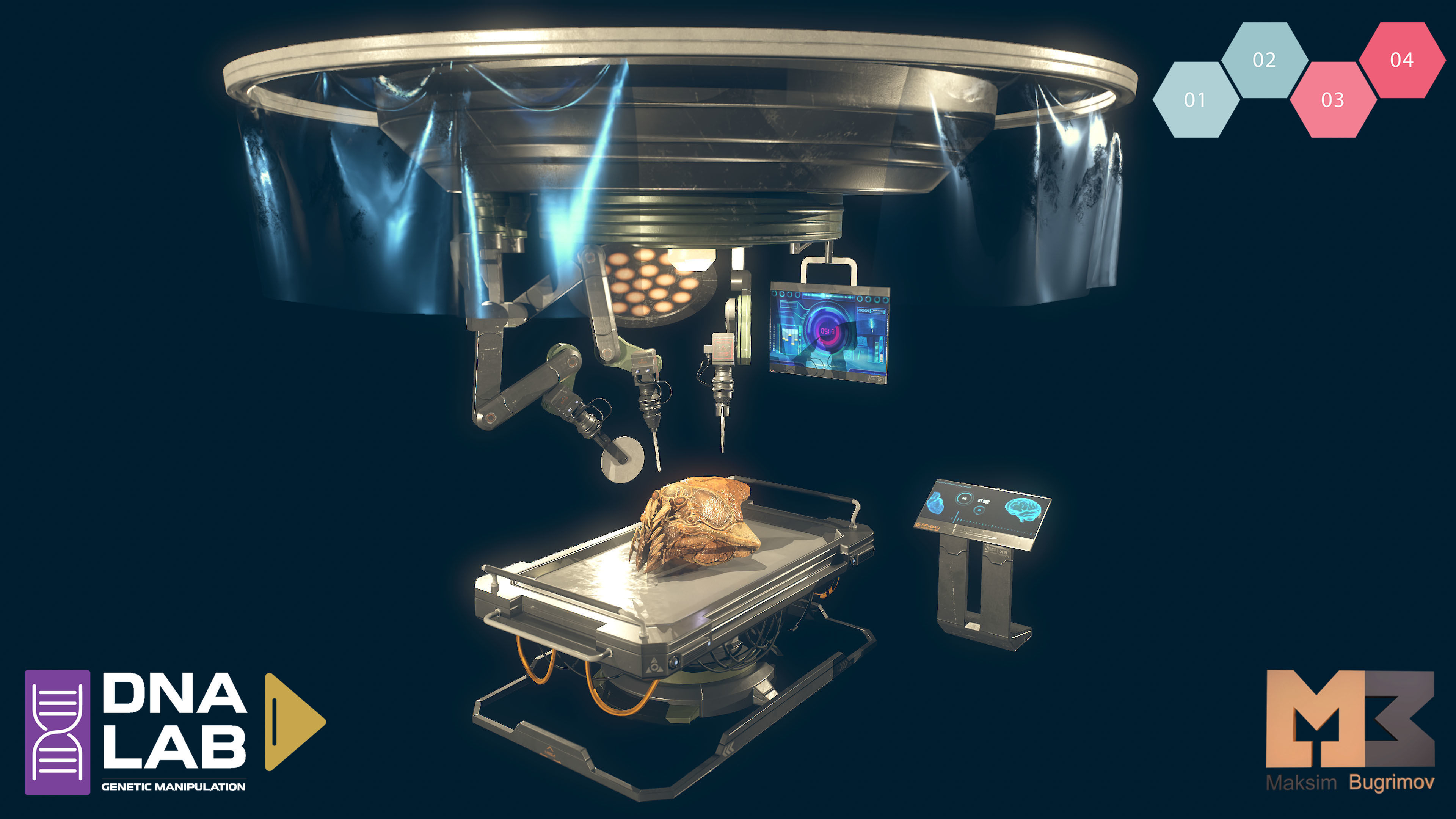 Sci-Fi Experimental Low-poly 3D model_10