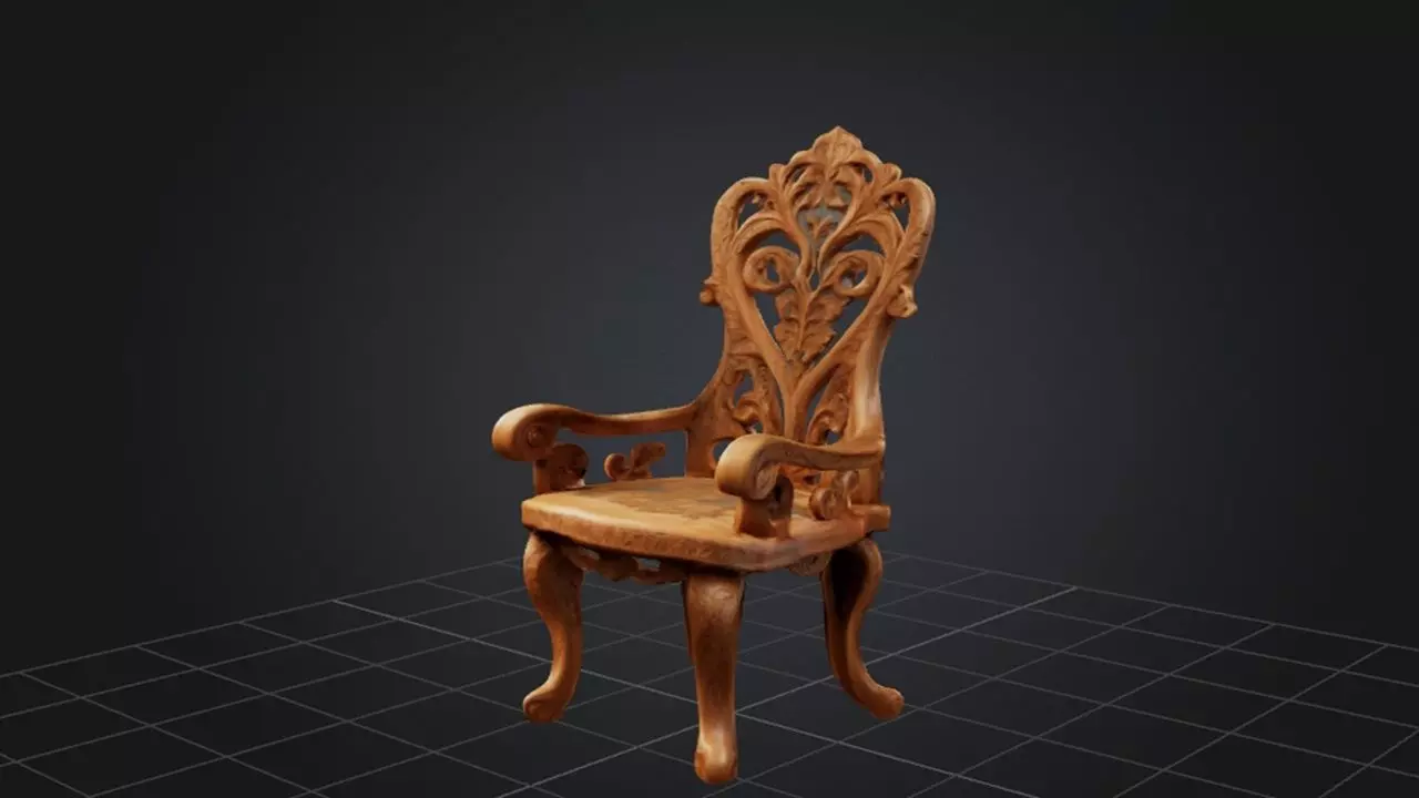 Fantasy King Chair 3D model_0