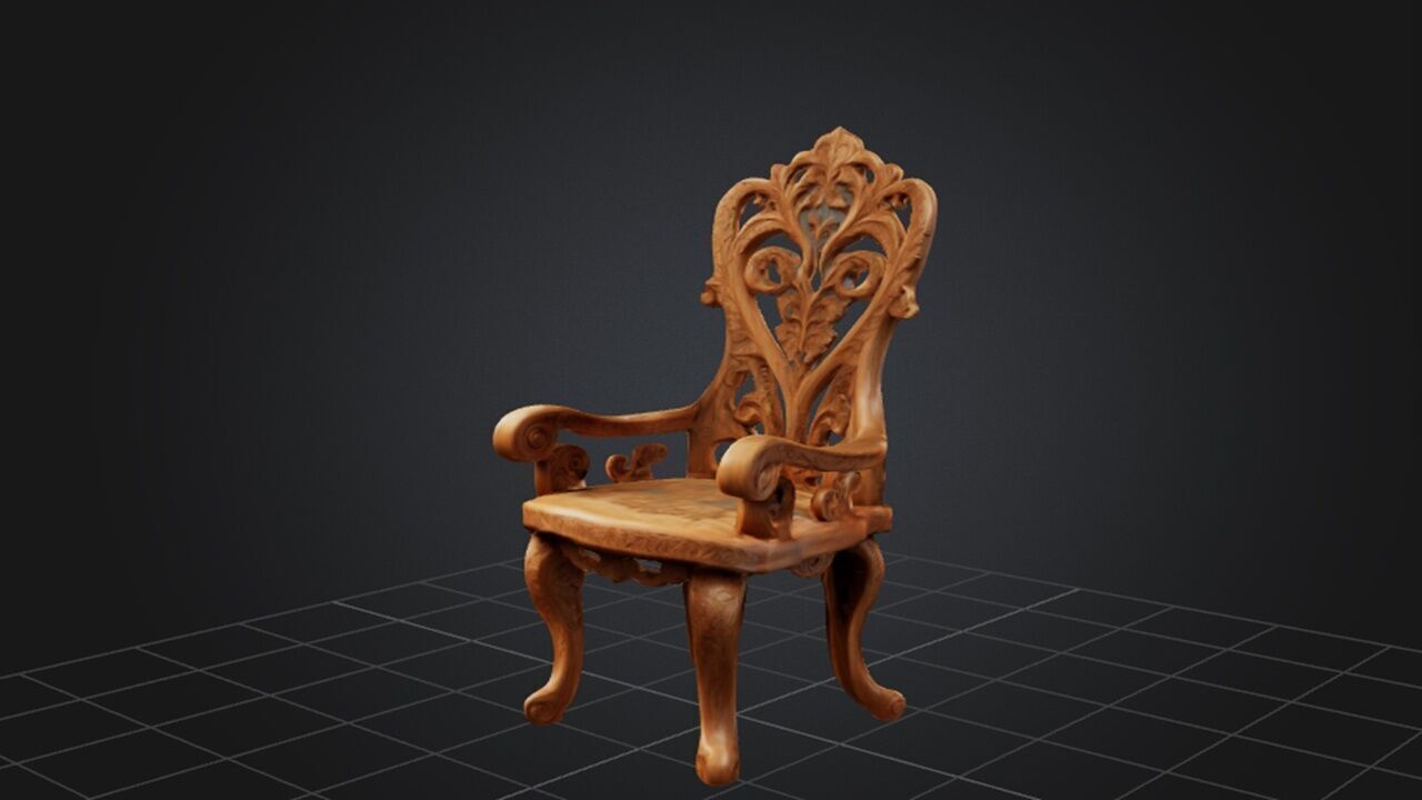 Fantasy King Chair 3D model_26