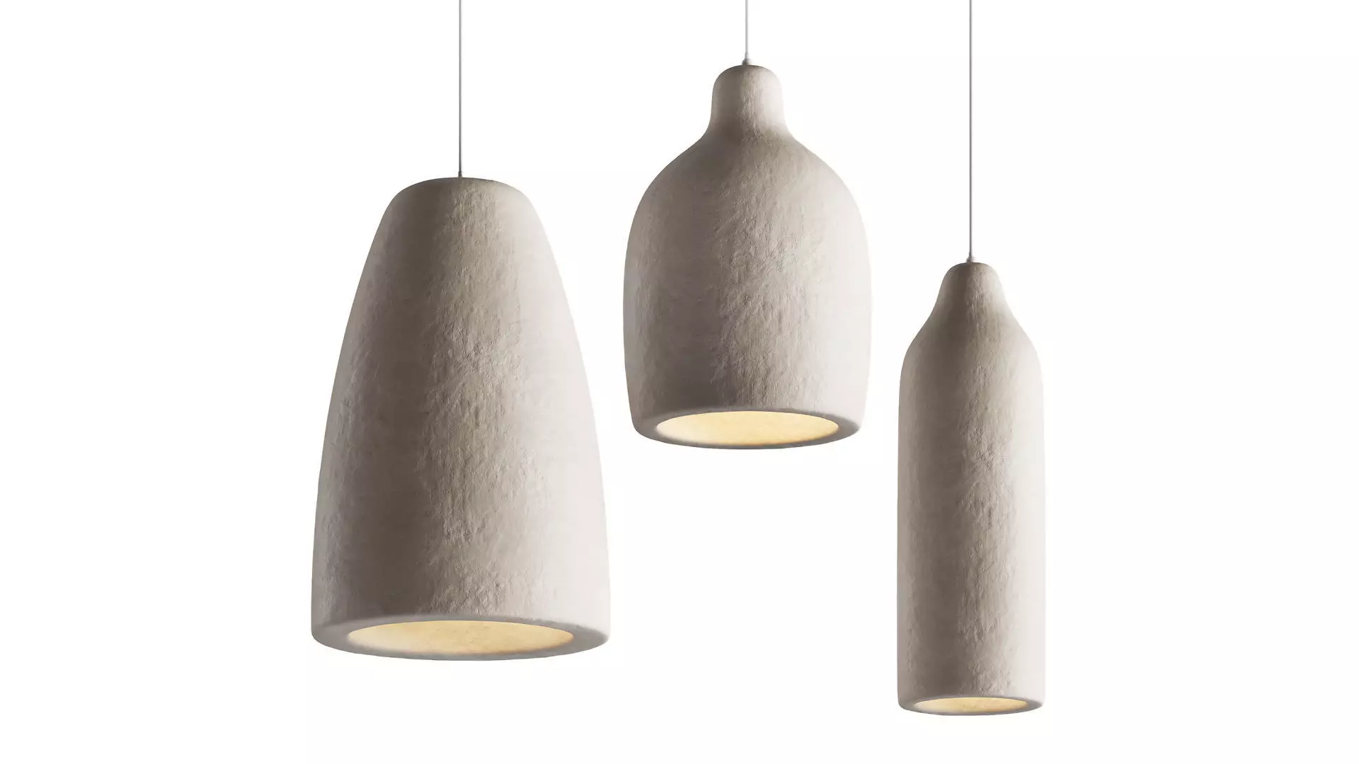 Japanese Style Wabi-sabi Pendant Light by DLSixYi 3D model_0