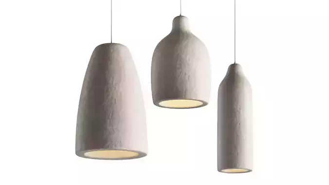 Japanese Style Wabi-sabi Pendant Light by DLSixYi 3D model
