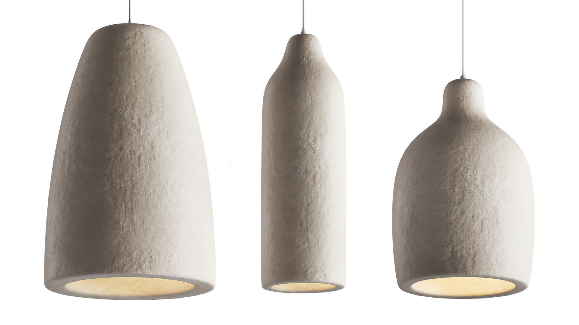 Japanese Style Wabi-sabi Pendant Light by DLSixYi 3D model_1