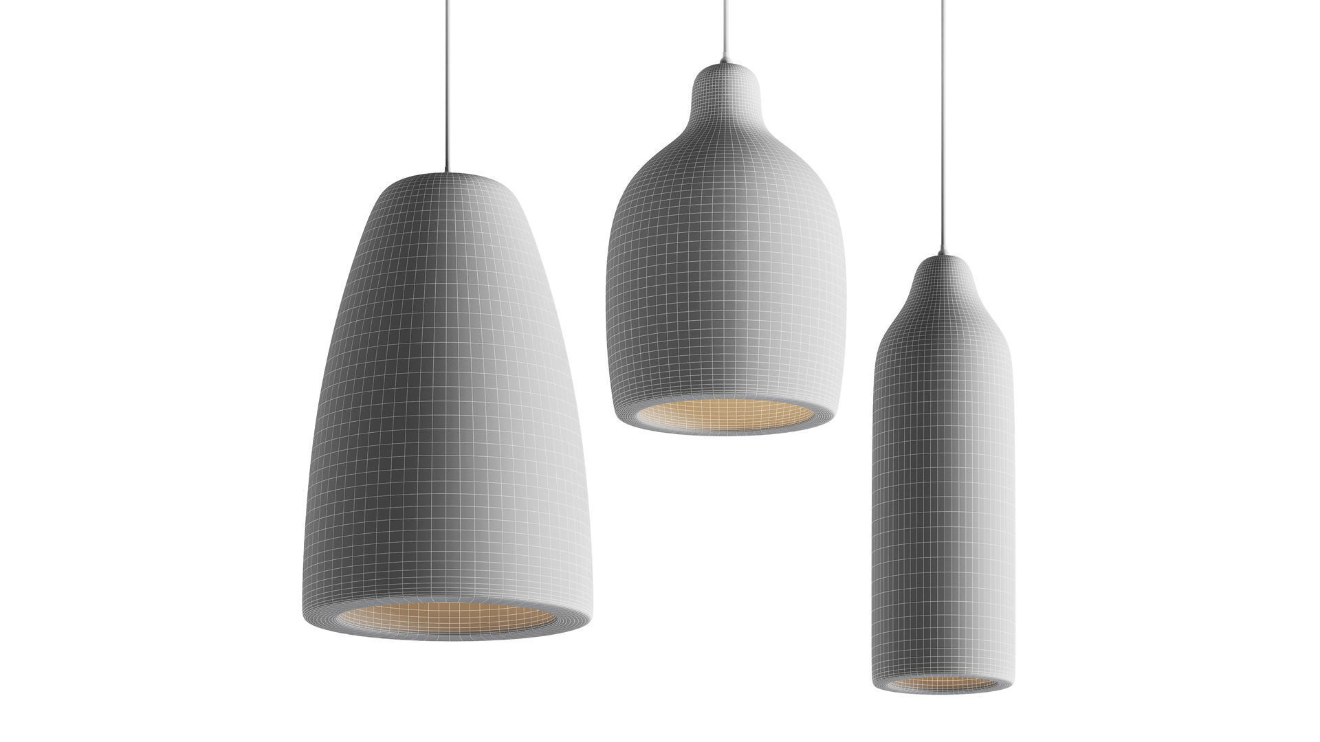 Japanese Style Wabi-sabi Pendant Light by DLSixYi 3D model_2