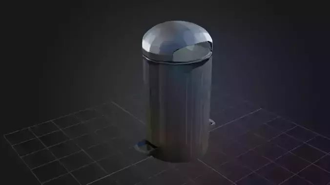 Trash bin 3D Game Ready Model