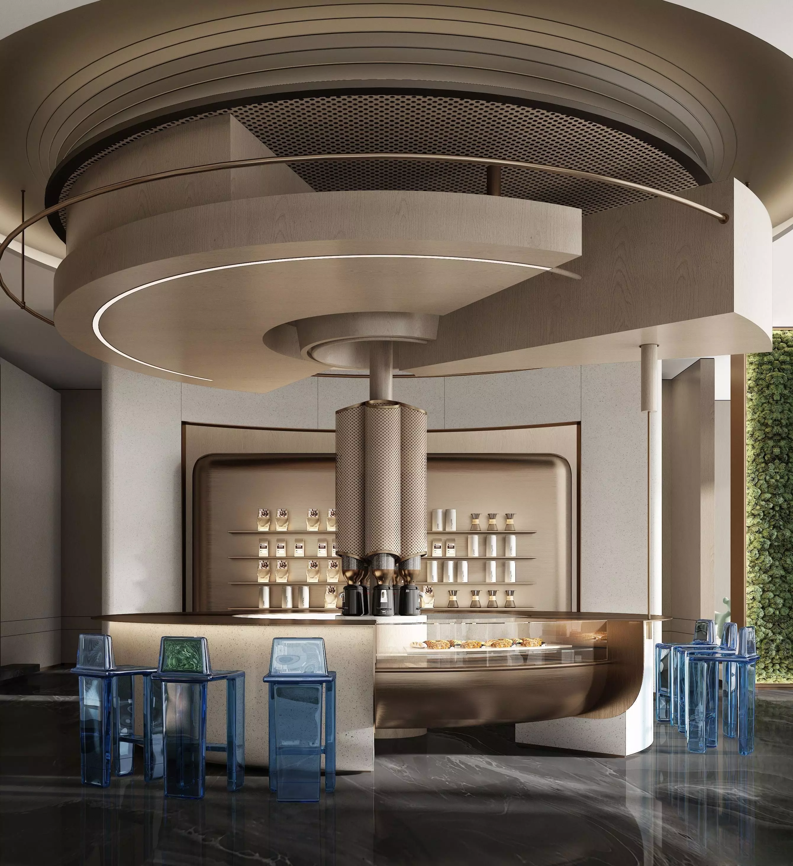 coffee shop bar 3D model_0