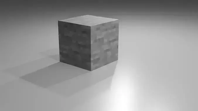 Minecraft Stone Block With Best Textures Colours 3D Model Low-poly 3D model