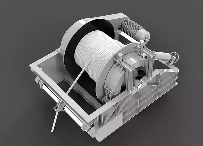 50t Anchor Mooring Winch 3D model