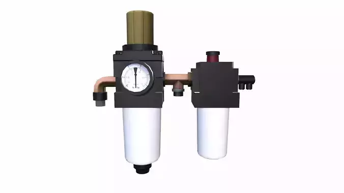 Reducer Pressure Gas Old Low-poly 3D model