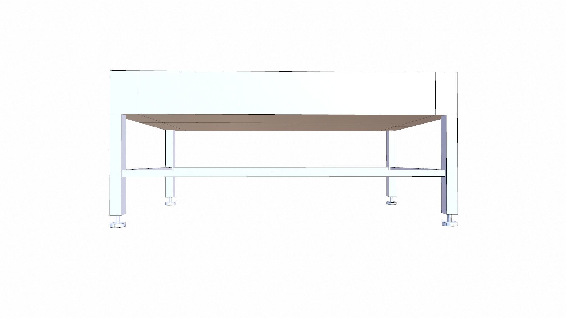 Table Low-poly 3D model_9
