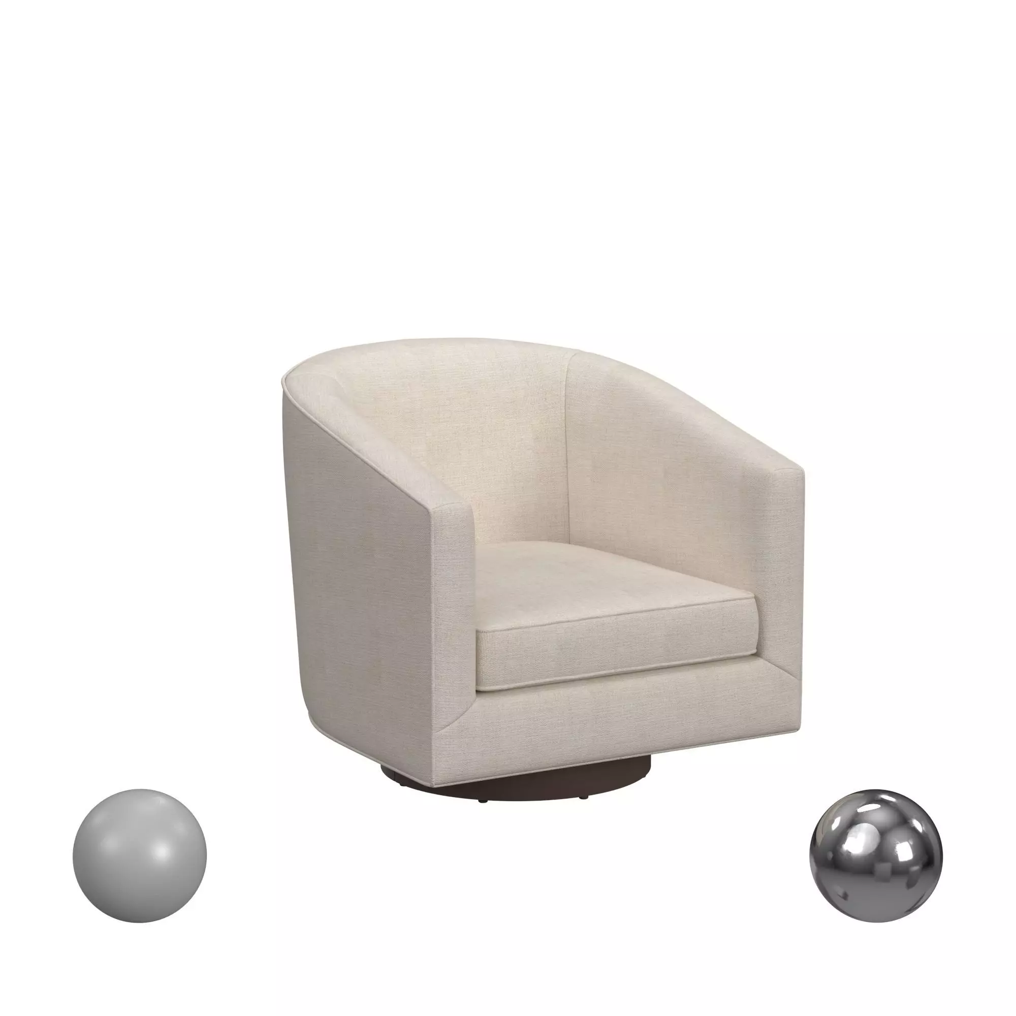 Bianca Swivel Chair 3D model_0