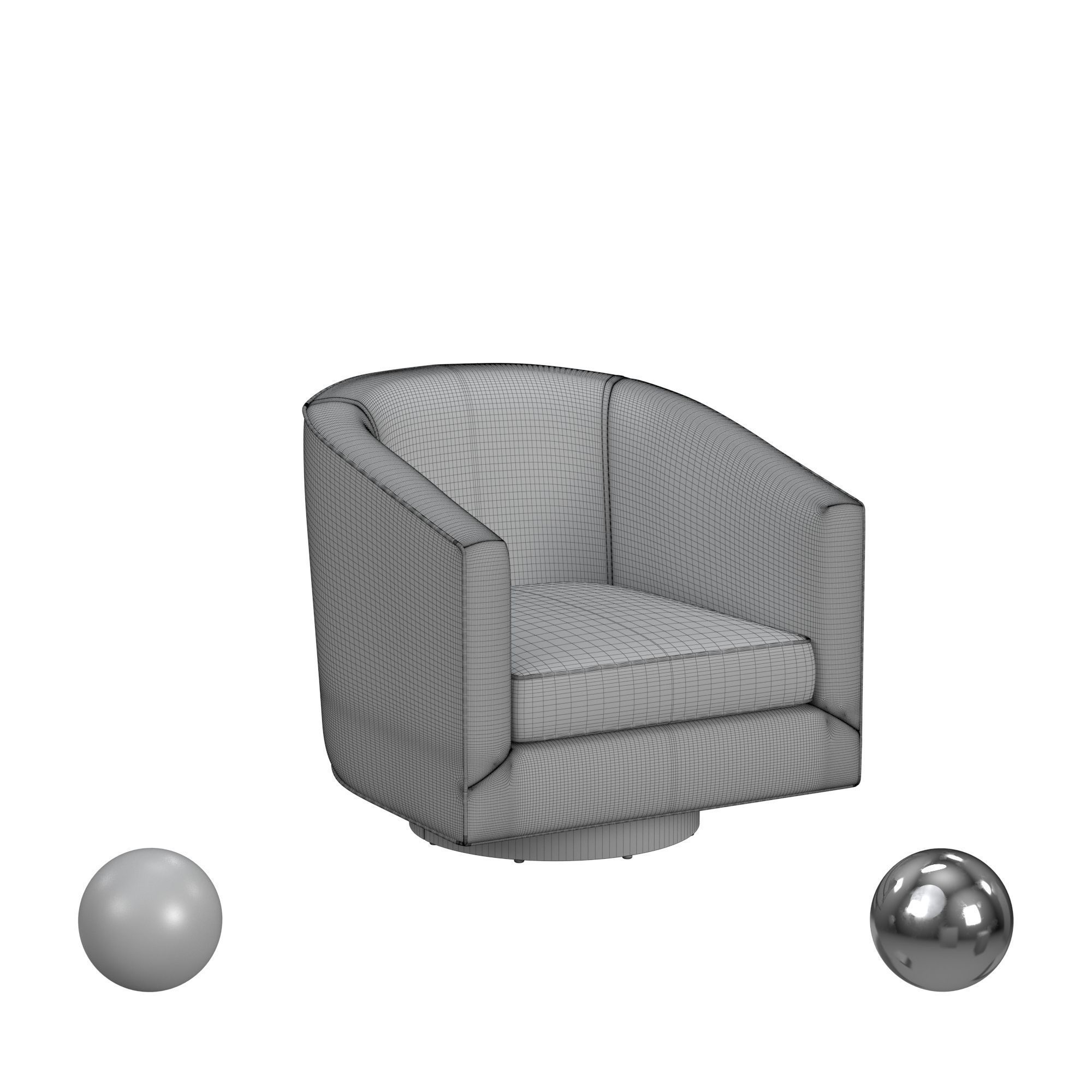 Bianca Swivel Chair 3D model_4
