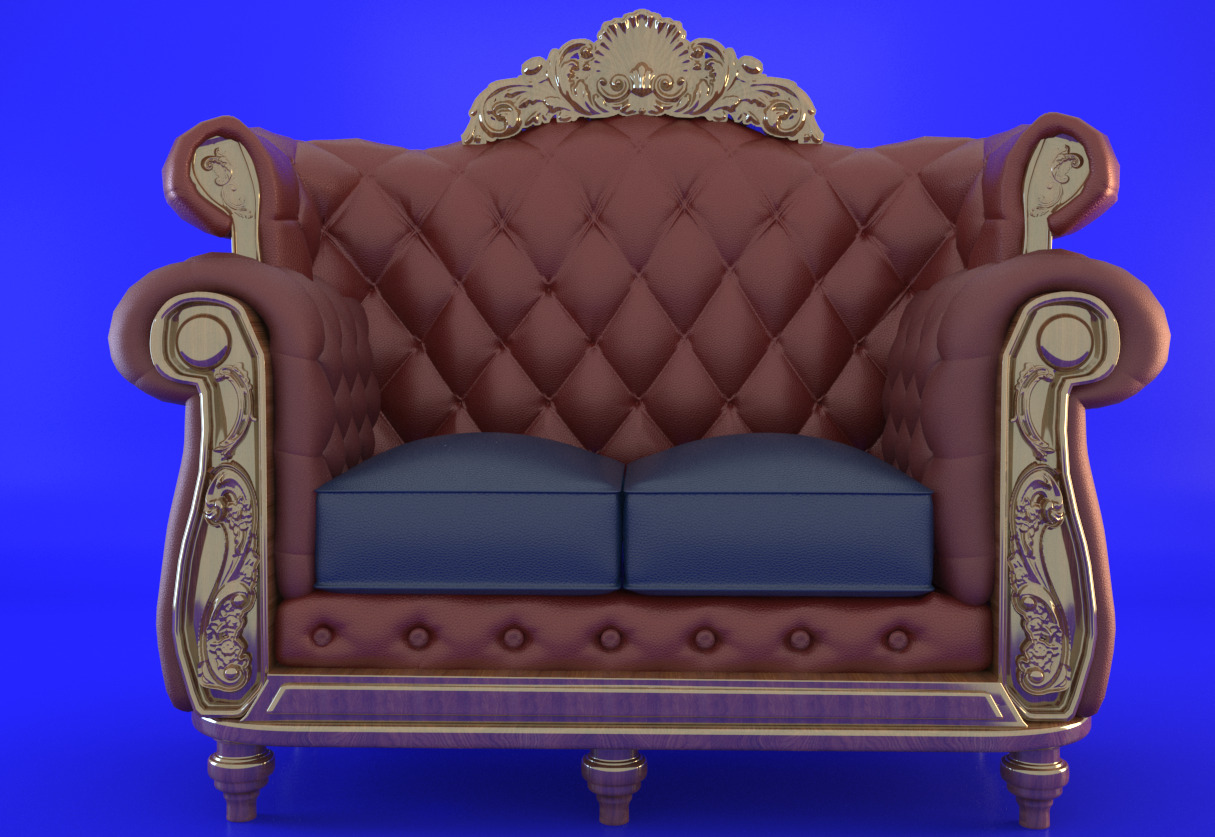 sofa classic 3D model_1