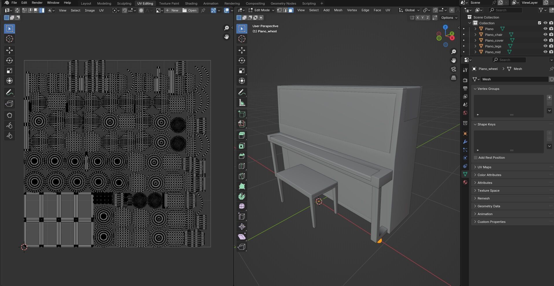 Piano CG1 3D model_12