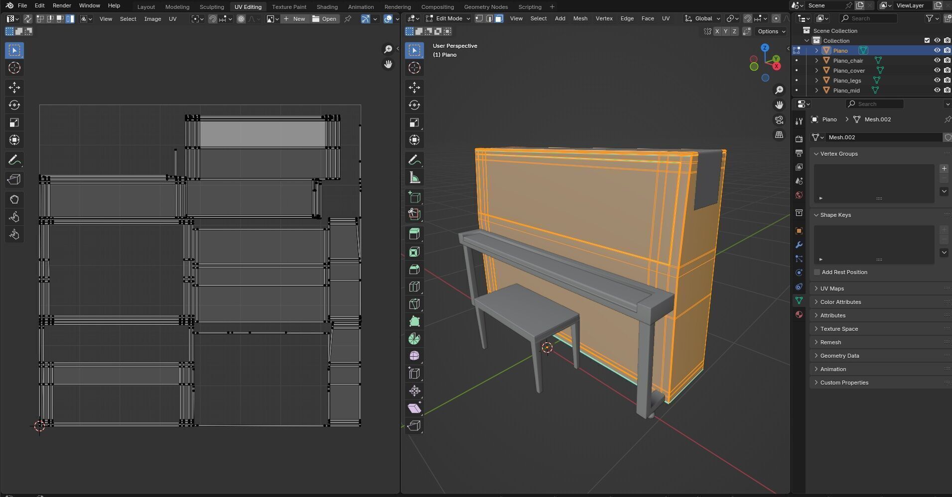 Piano CG1 3D model_10