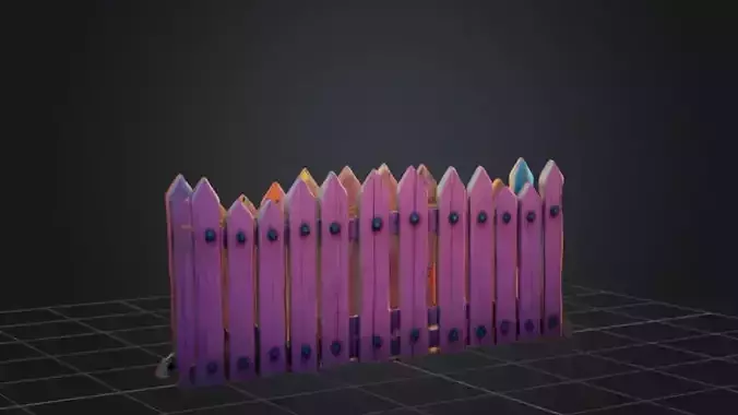 Wooden Stylized Fence 