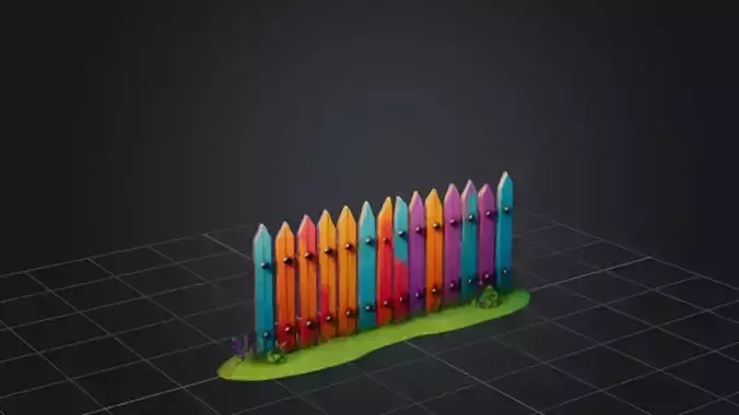 Wooden Stylized Fence 