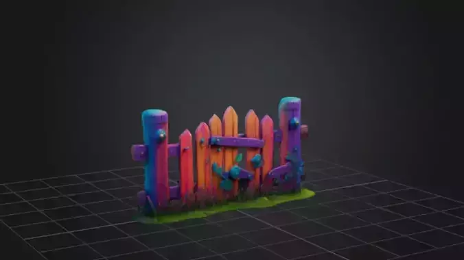 Wooden Stylized Fence