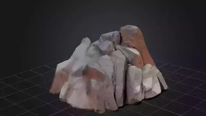 Jagged Rock  3D Game ready Model 3D model