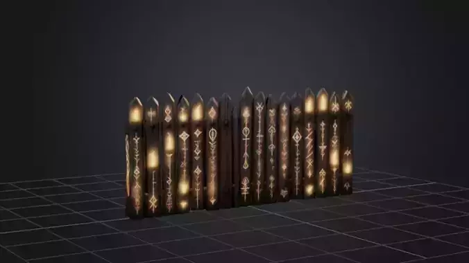 Wooden Sci-Fi Fence 