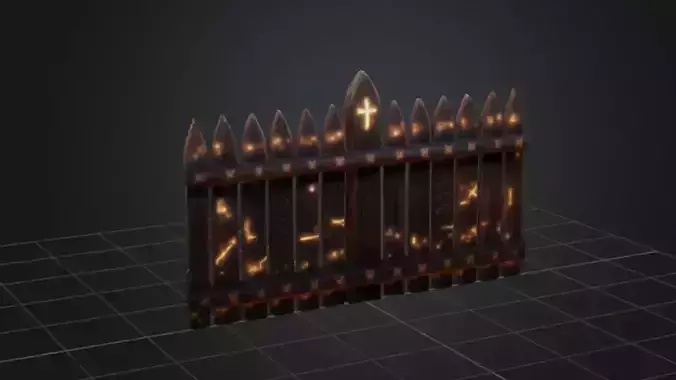 Wooden Sci-Fi Fence 