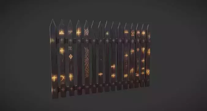 Wooden Sci-Fi Fence 