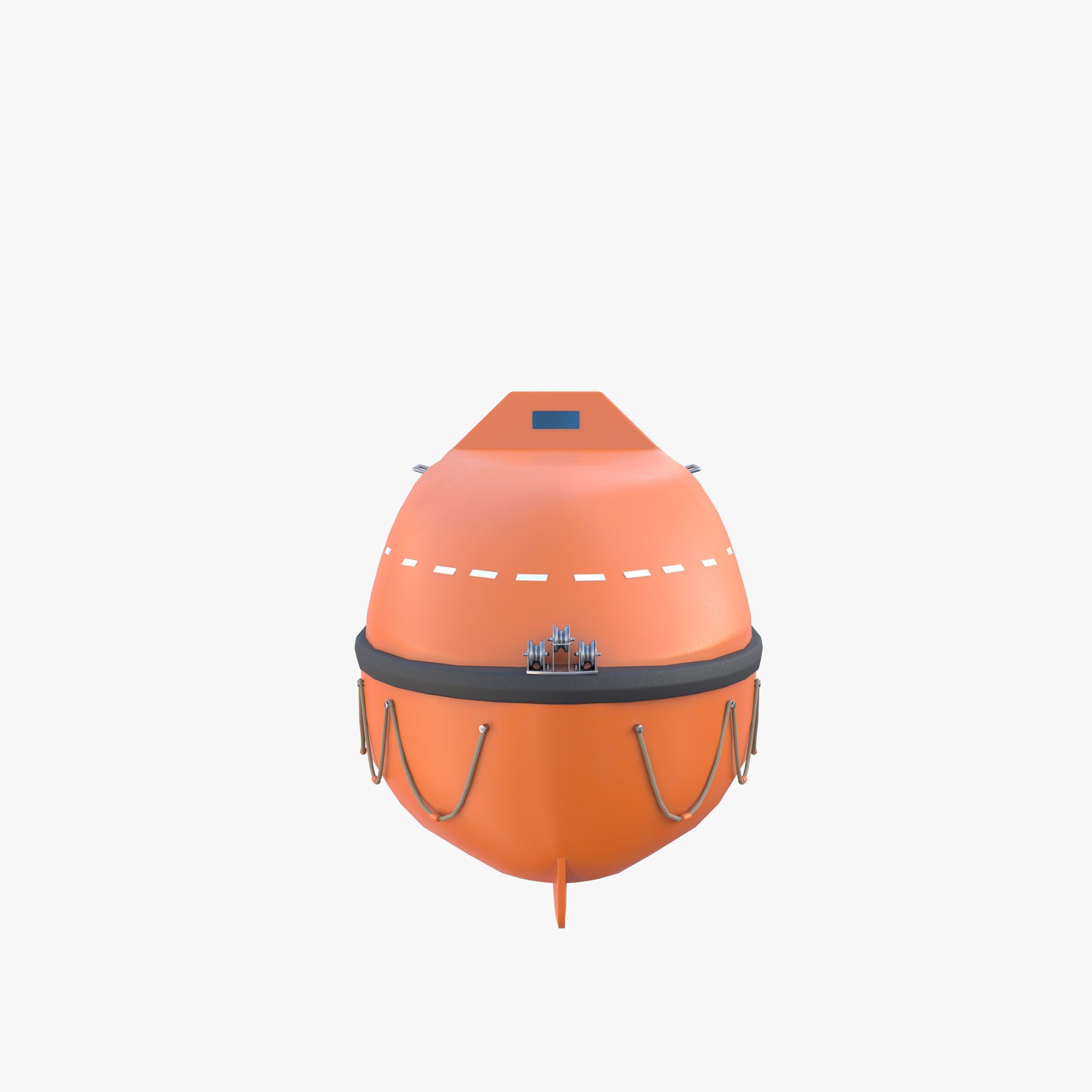 Life boat with interior V1 3D model_4