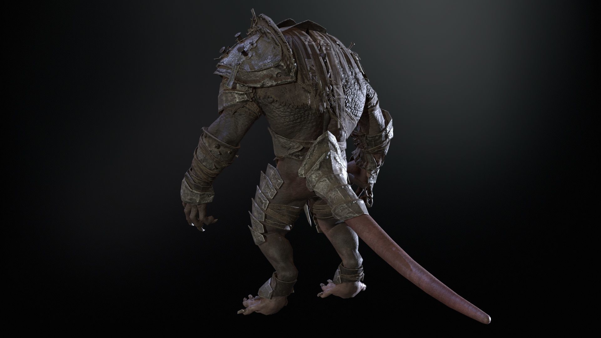 RatMan Warrior1 Low-poly 3D model_23