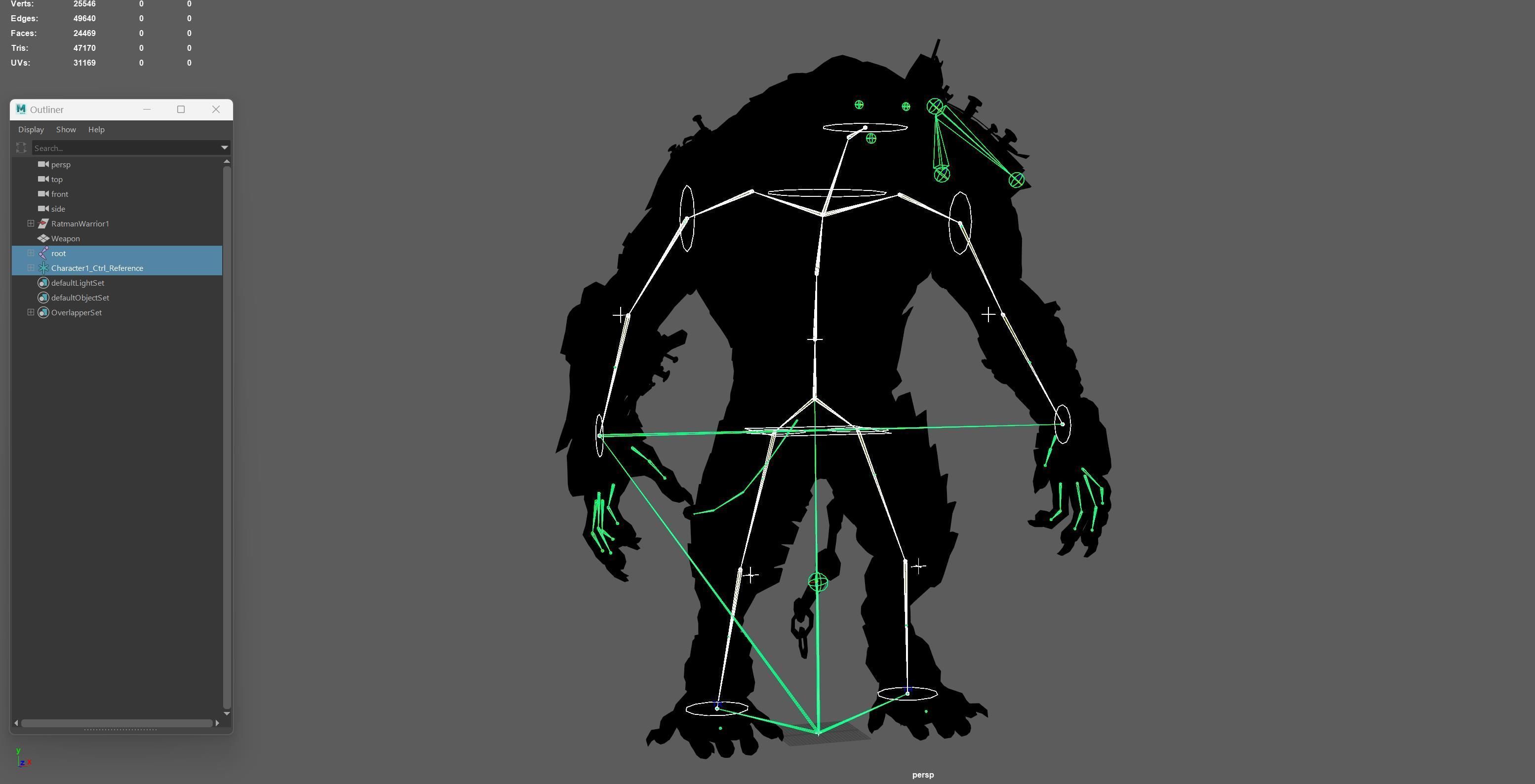 RatMan Warrior1 Low-poly 3D model_26