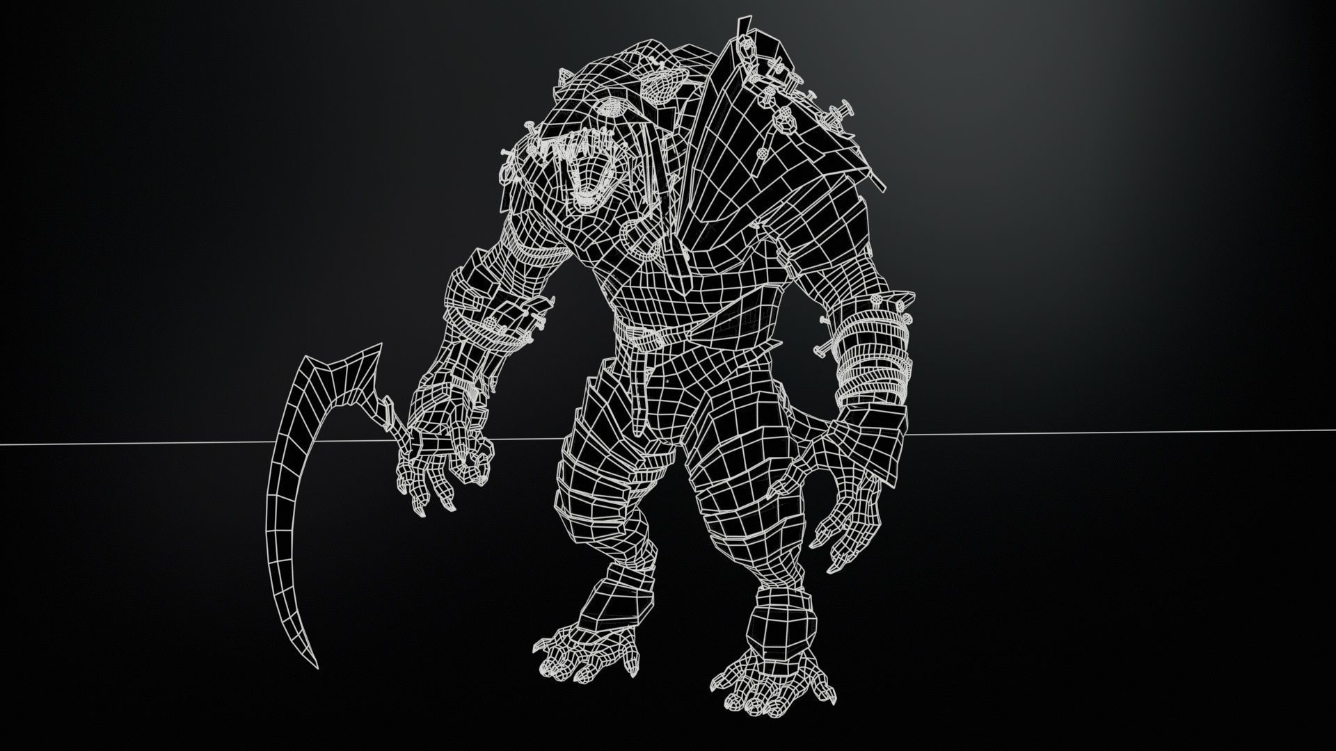 RatMan Warrior1 Low-poly 3D model_25
