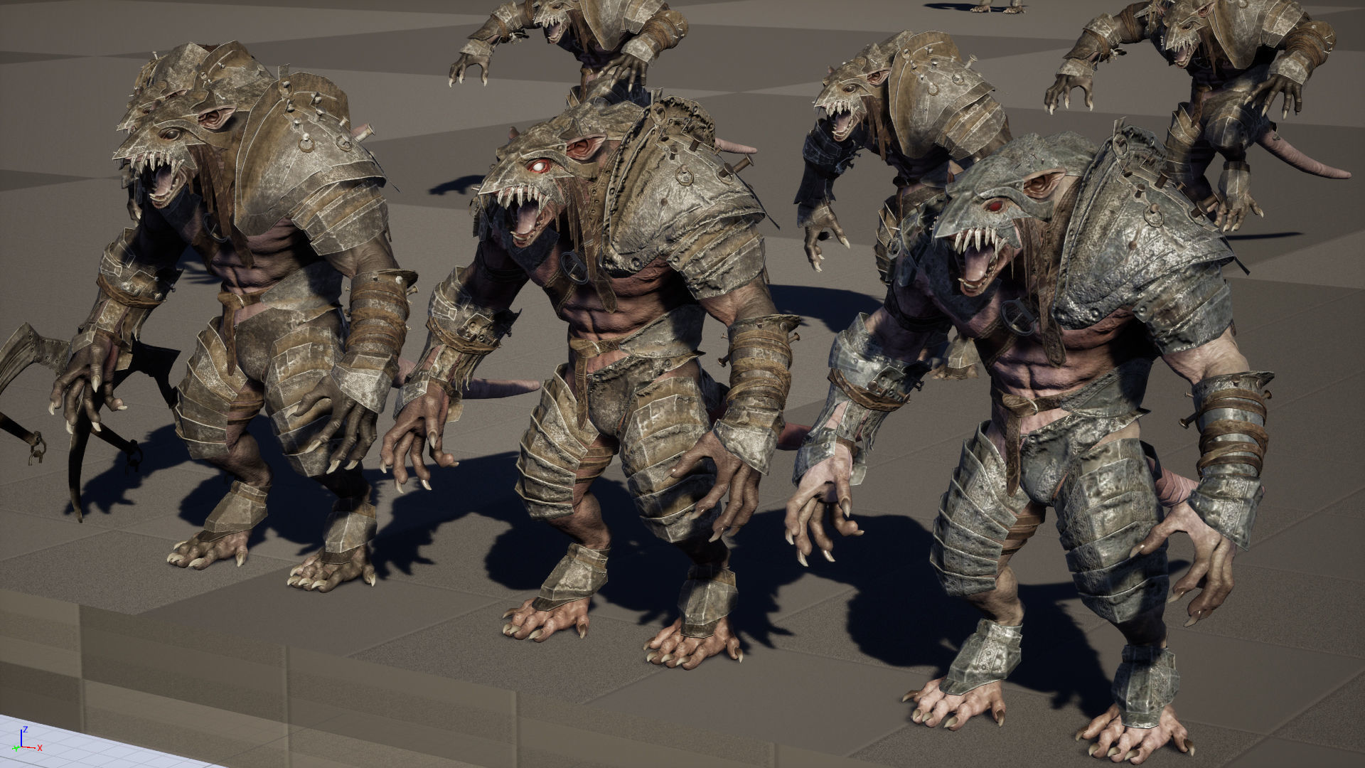 RatMan Warrior1 Low-poly 3D model_28