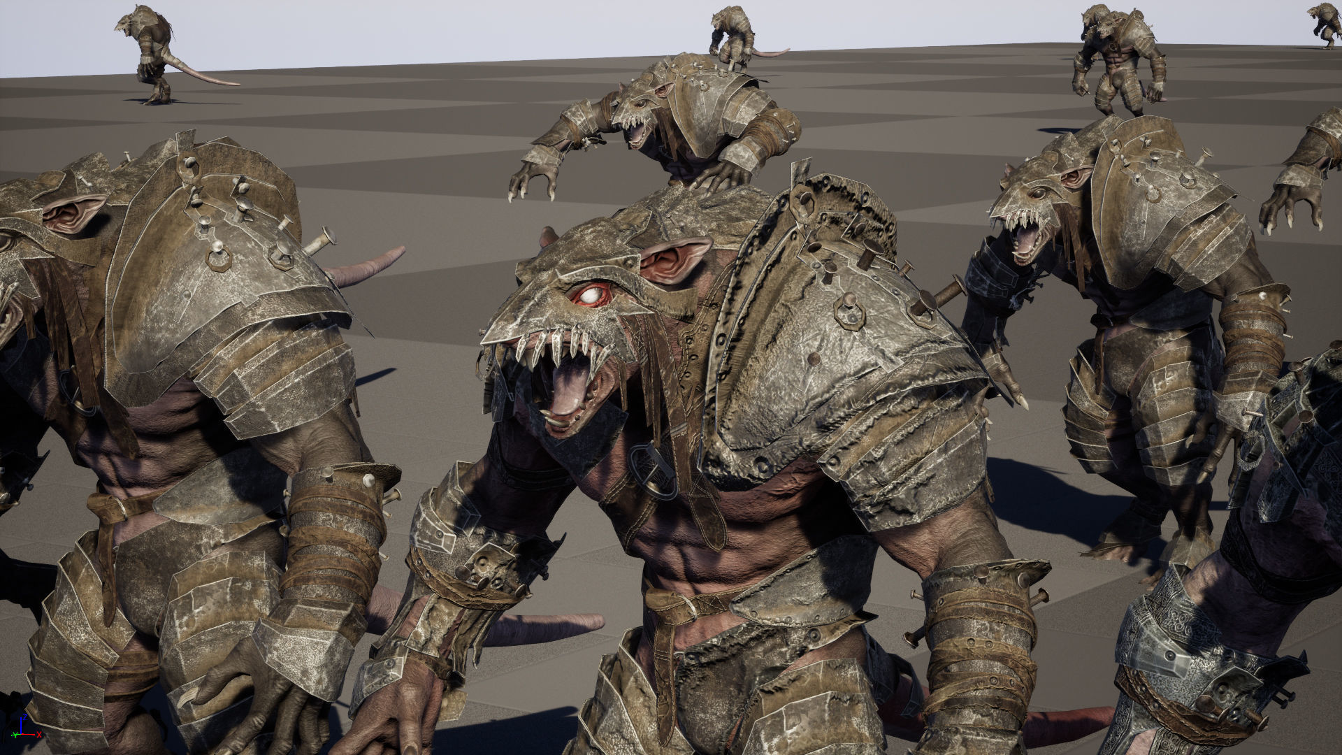 RatMan Warrior1 Low-poly 3D model_29