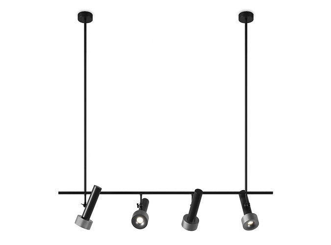Hanging row chandelier Aromas Focus 3D model