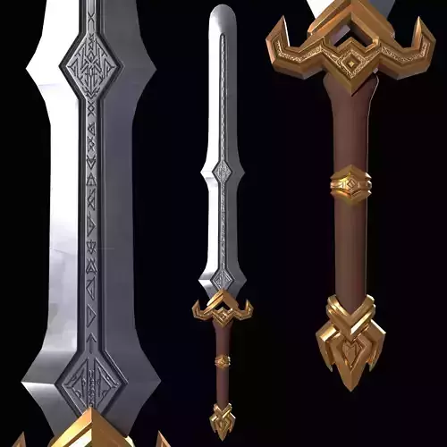 Medieval Fantasy Sword Stylized PBR
