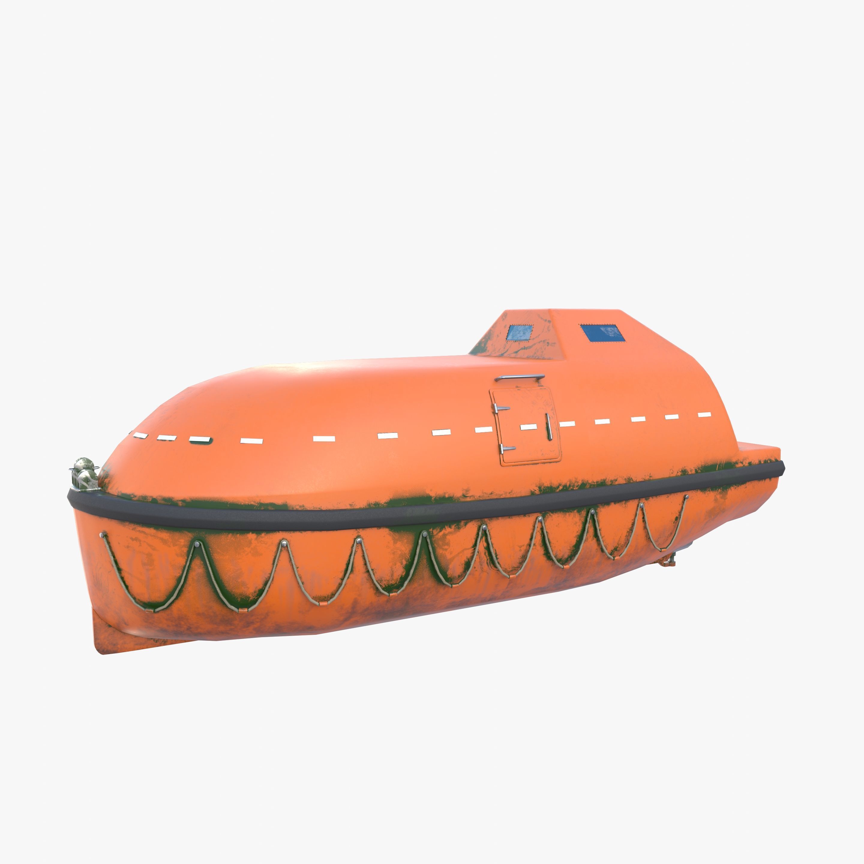 Life boat with interior V2 3D model_13